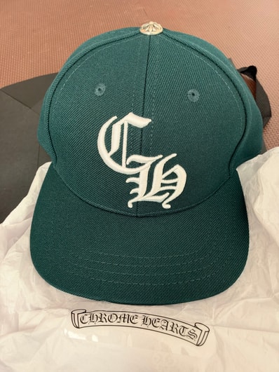 Chrome Hearts 6 Panel On Field Baseball Cap "Forest Green"