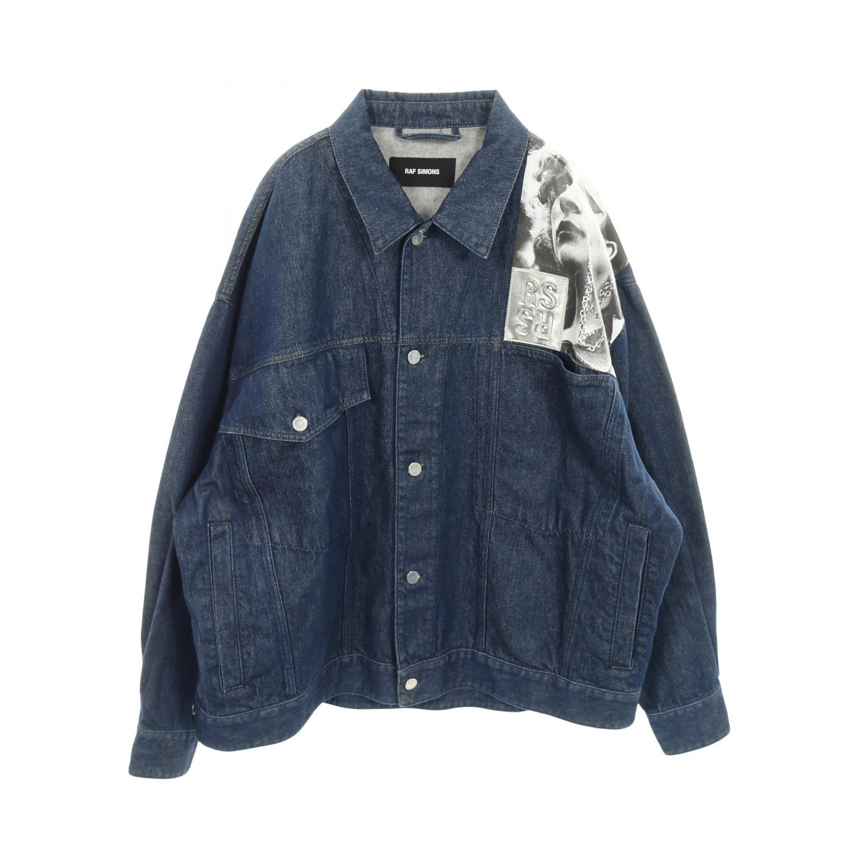 ラフシモンズ RAF SIMONS Denim Jacket Punkette デニムジャケット 衣料品 アウター コットン メンズ ネイビー系 【中古】