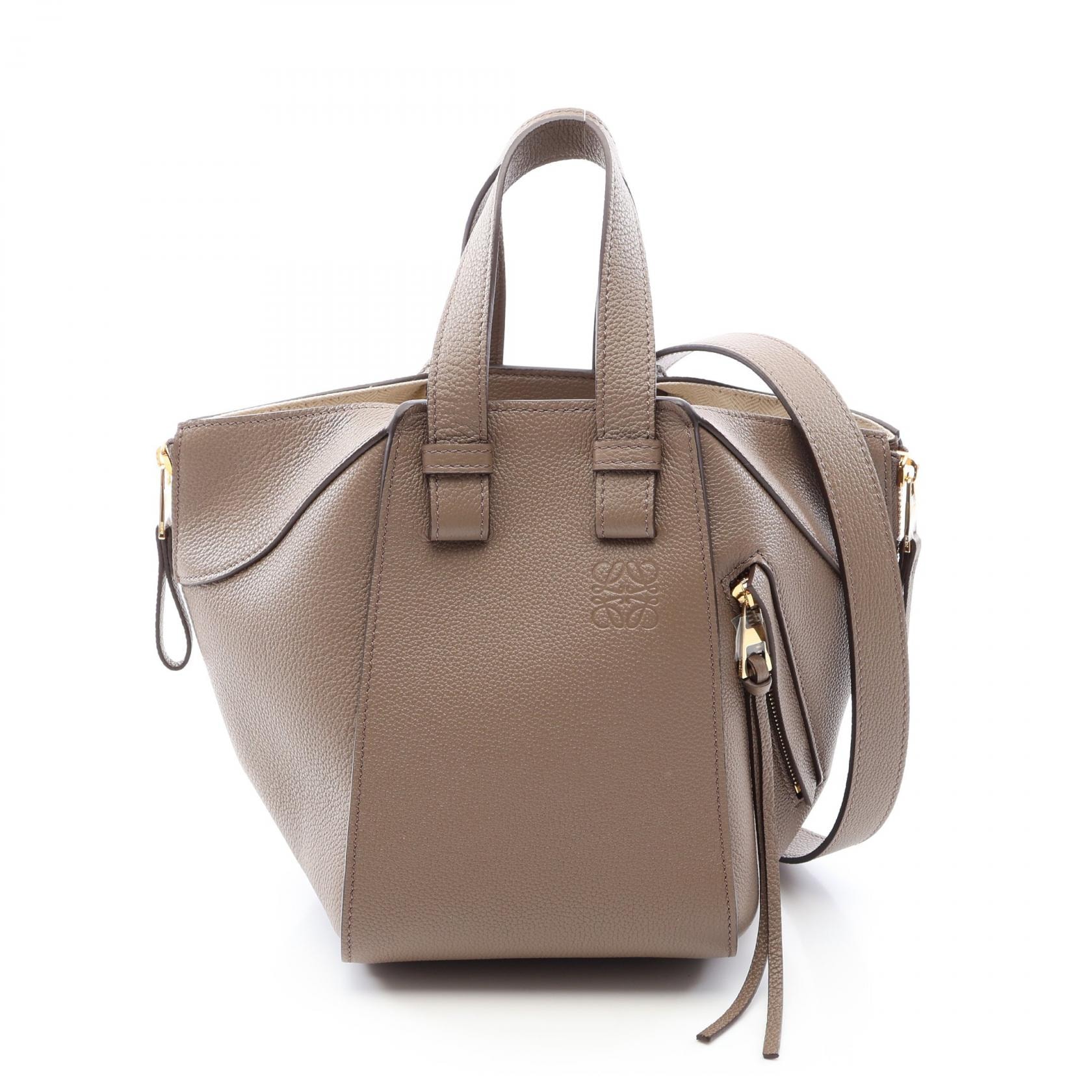 ロエベ LOEWE ハンモック コンパクト 2WAY ハンドバッグ バッグ レザー レディース グレー系 A538H13X233170 【新品】