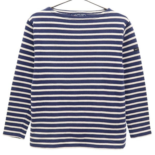 SAINT JAMES セントジェームス ボーダー 長袖 バスクシャツ XXS ネイビー×ホワイト ロンT カットソー Tシャツ