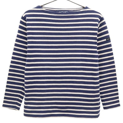 SAINT JAMES セントジェームス ボーダー 長袖 バスクシャツ XXS ネイビー×ホワイト ロンT カットソー Tシャツ