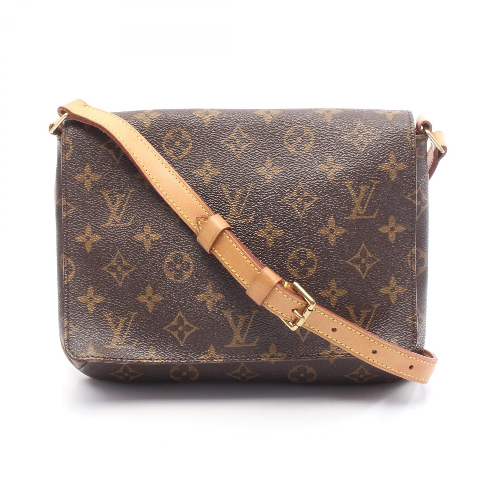 ルイ・ヴィトン LOUIS VUITTON ミュゼットタンゴ ショートストラップ ショルダーバッグ バッグ PVCコーティングキャンバス レザー モノグラム レディース ブラウン系 M51257 【中古】