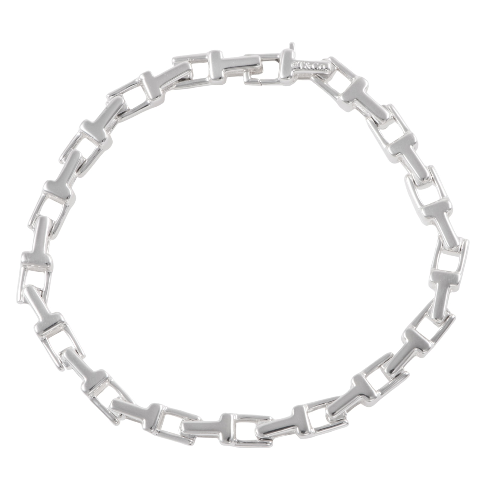 TIFFANY&Co. ティファニー ティファニーT ナロー チェーン ブレスレット スターリングシルバー シルバー【中古】