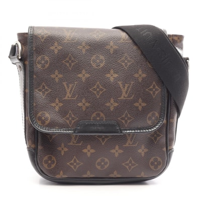 ルイ・ヴィトン LOUIS VUITTON バスPM モノグラムマカサー ショルダーバッグ バッグ PVCコーティングキャンバス レザー メンズ ブラウン系 / ブラック系 M56717 【中古】