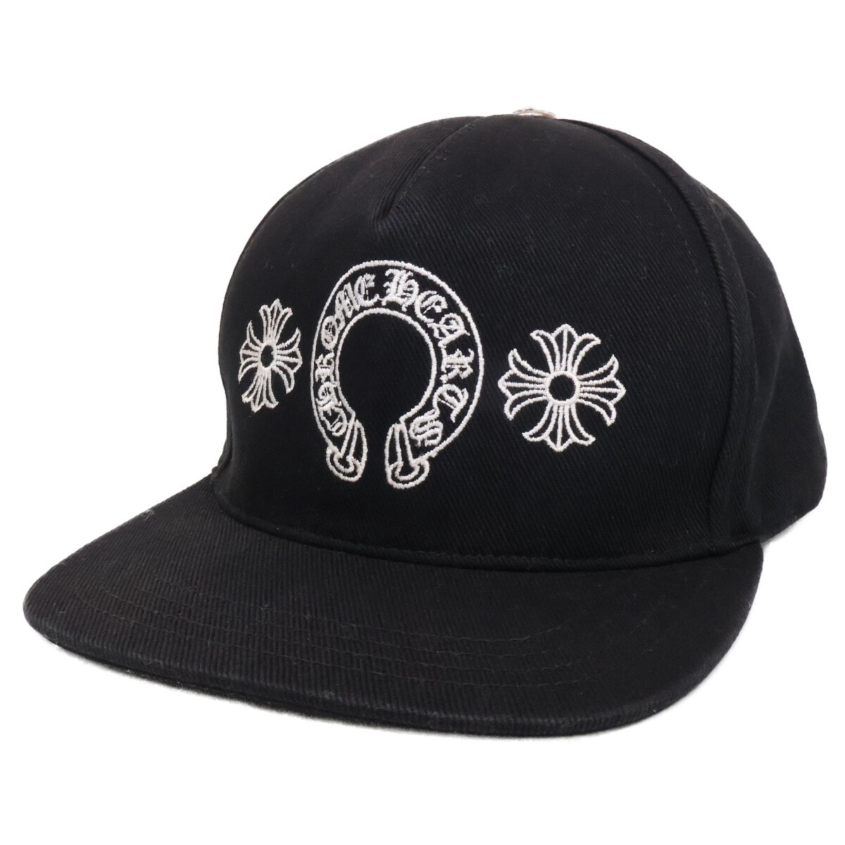 Chrome Hearts Baseball Cap Horseshoe & Cross "Black/White"