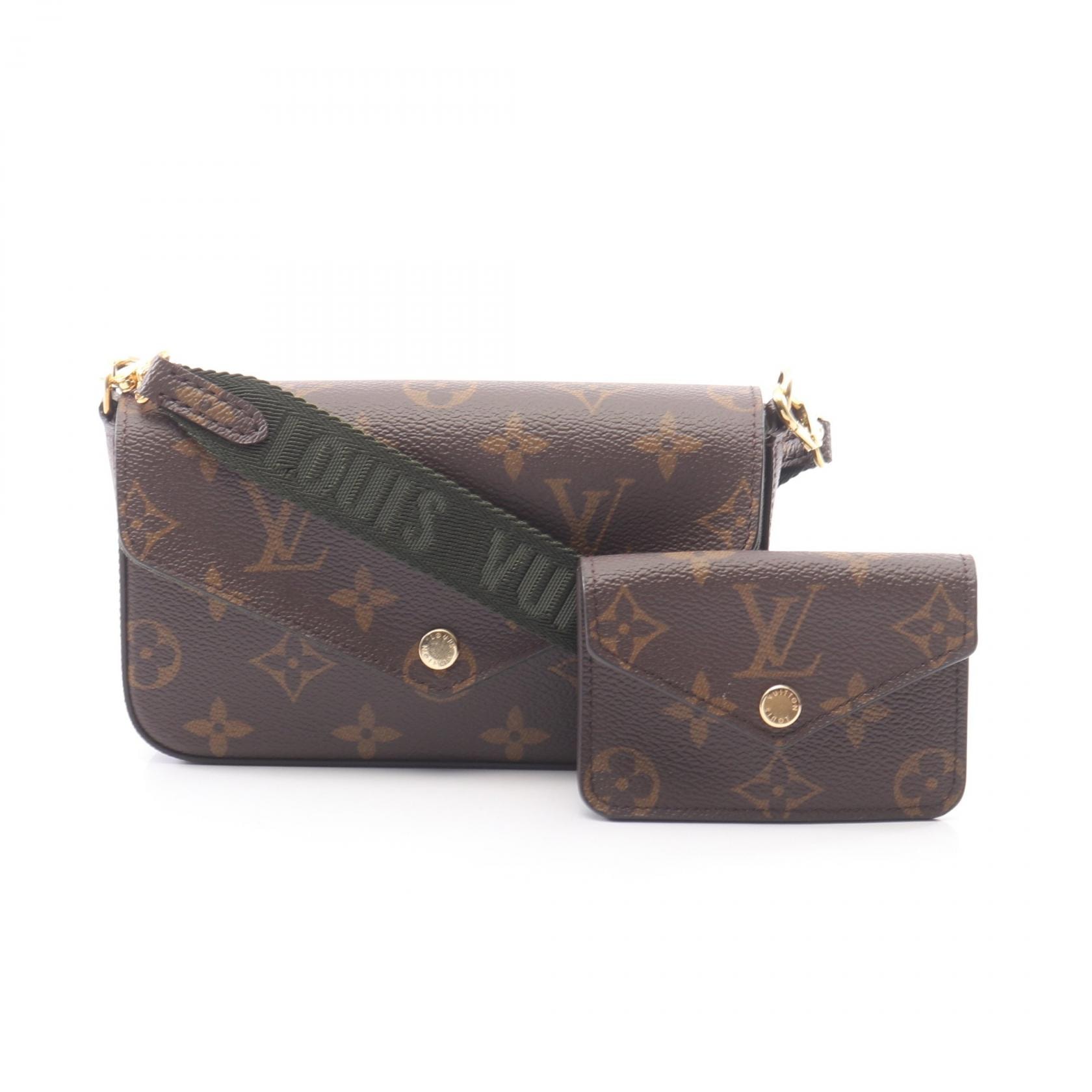 ルイ・ヴィトン LOUIS VUITTON ミュルティ ポシェット フェリシー ショルダーバッグ バッグ PVCコーティングキャンバス モノグラム レディース ブラウン系 / グリーン系 M80091 【中古】