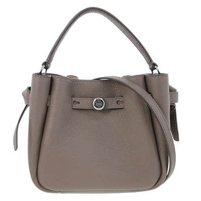 Tory Burch トリーバーチ ロミー ミニ ショルダーバッグ ショルダーバッグ 179988 レザー グレージュ レディース【中古】