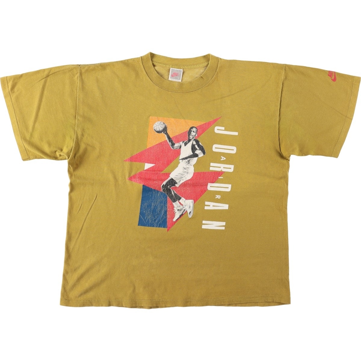 古着 90年代 ナイキ NIKE 銀タグ AIR JORDAN エアジョーダン スポーツプリントTシャツ USA製 メンズL相当 ヴィンテージ/eaa664896
