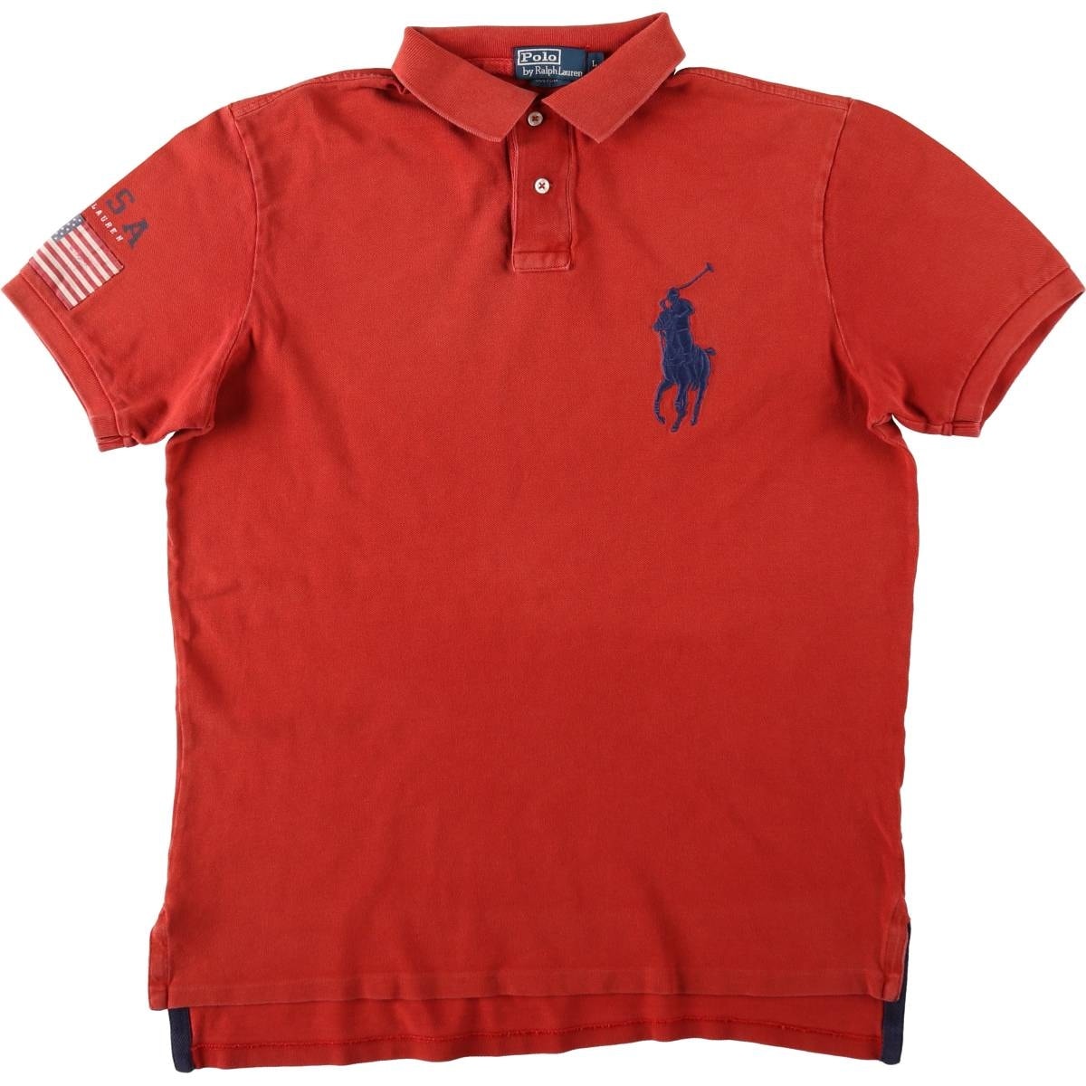 古着 ラルフローレン Ralph Lauren POLO by Ralph Lauren CUSTOM FIT ビッグポニー 半袖 ポロシャツ メンズL相当/eaa657690
