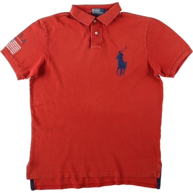 古着 ラルフローレン Ralph Lauren POLO by Ralph Lauren CUSTOM FIT ビッグポニー 半袖 ポロシャツ メンズL相当/eaa657690