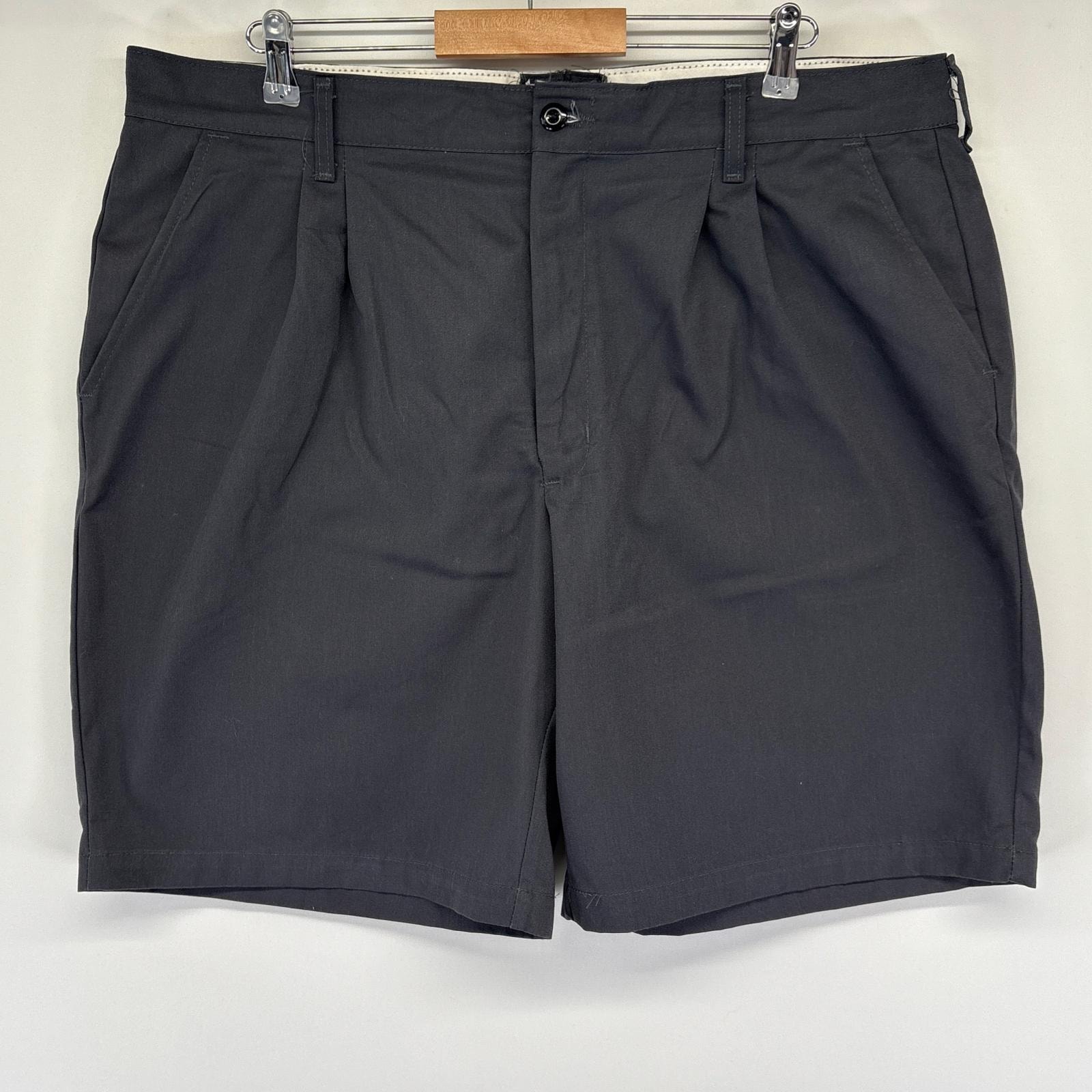 古着 レッドキャップ RED KAP ショートパンツ ワーク ハーフ 短パン ワンポイントロゴ 半ズボン ツータック w42  グレー メンズ