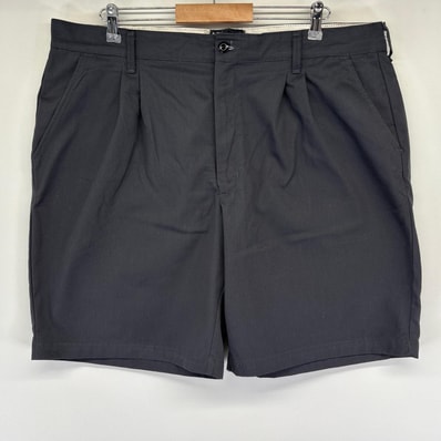 古着 レッドキャップ RED KAP ショートパンツ ワーク ハーフ 短パン ワンポイントロゴ 半ズボン ツータック w42 グレー メンズ