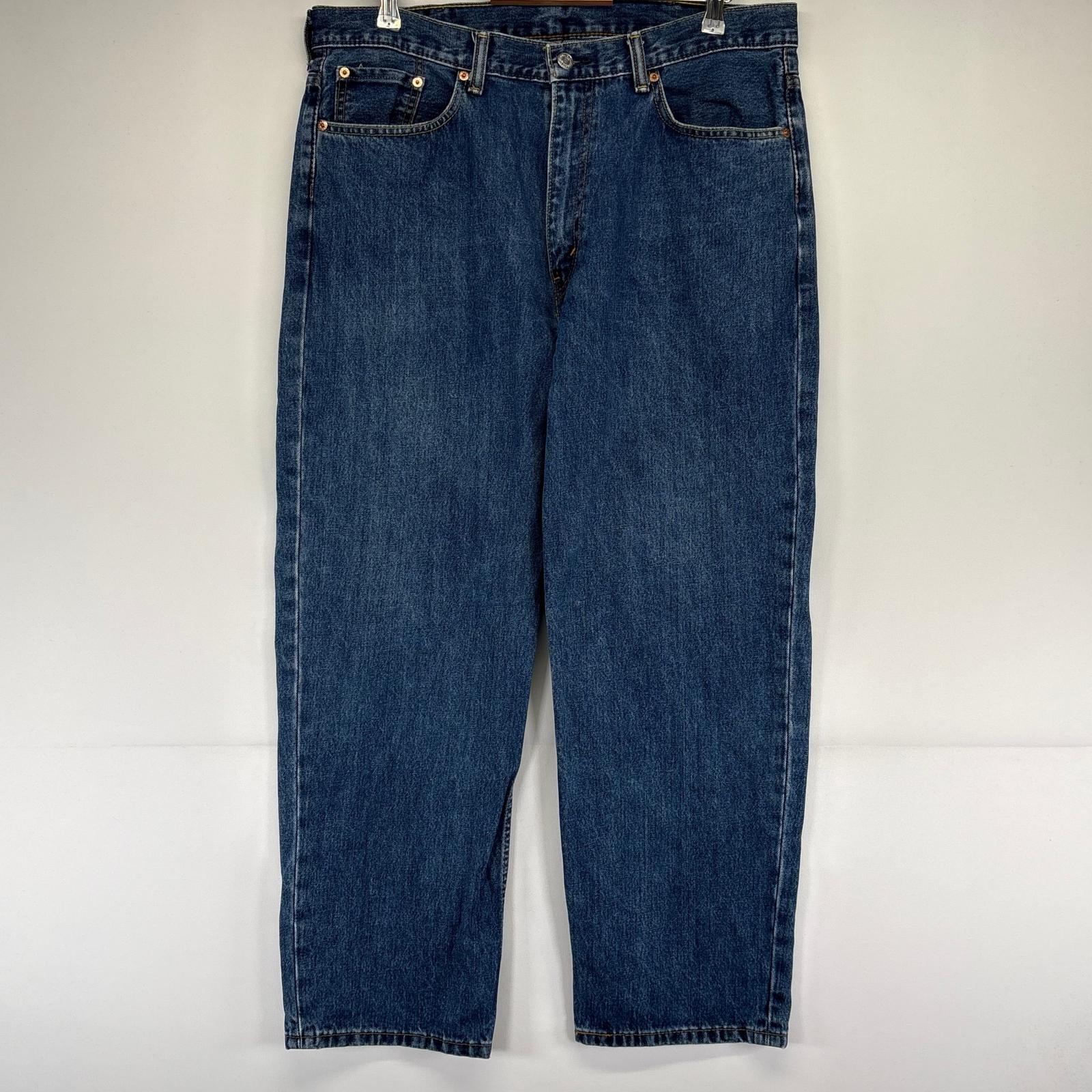 古着 リーバイス Levi's デニム パンツ 550 デニムパンツ テーパード ジッパーフライ 5ポケット 大きいサイズ W38×L30  ブルー系 メンズ