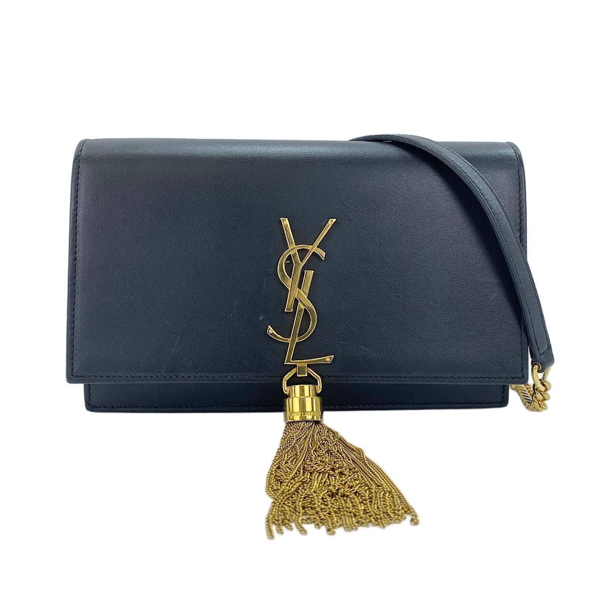 イヴ・サンローラン YSL レザー ケイト タッセル ショルダーバッグ【中古】