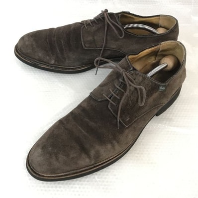 試着交換OK!フランス製★パラブーツ/PARABOOT★スエード本革/グッドイヤー製法/プレーントゥ【9.5/28.0/茶/BROWN】ビジネス/dress shoes◆bJ-56
