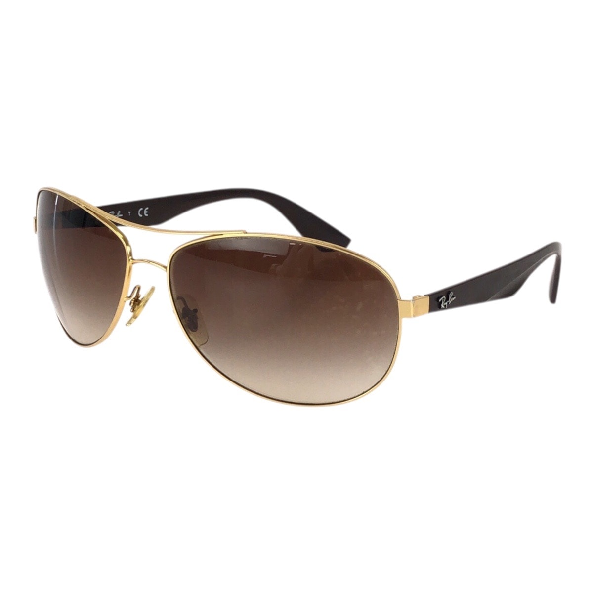 美品 Ray-Ban レイバン ブラウン ゴールド金具 プラスチック メタル/ サングラス 男女兼用 ティアドロップ 603200 【中古】