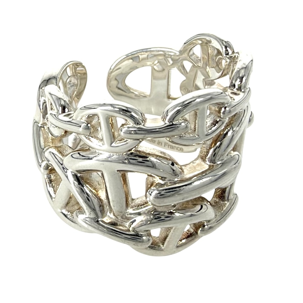Hermes Chaine D'ancre Enchainee Ring GM Large Model "Silver"