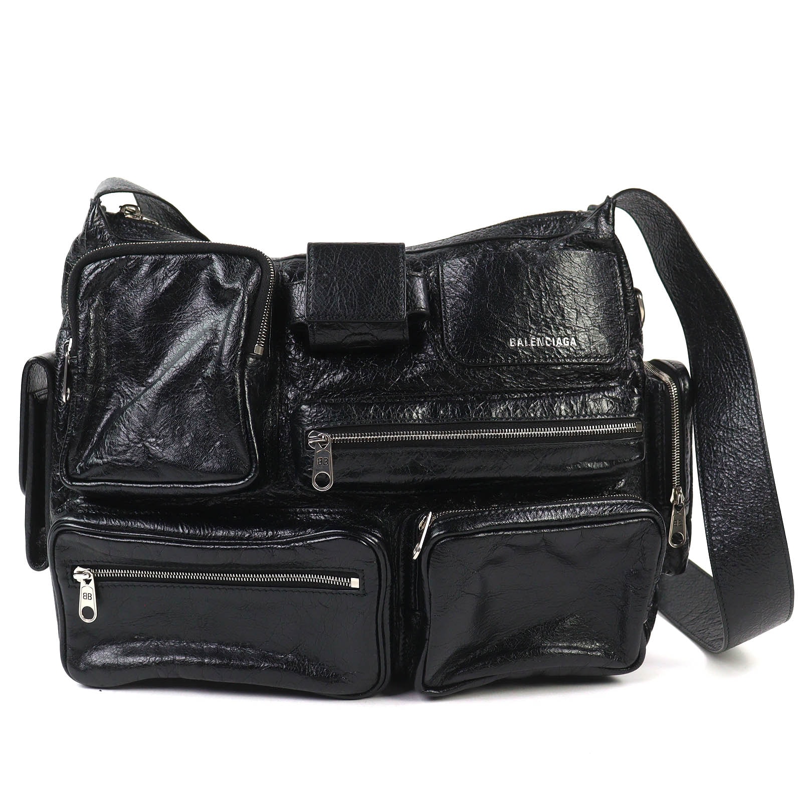 極美品 バレンシアガ ショルダーバッグ スーパービジー ブラック 785297