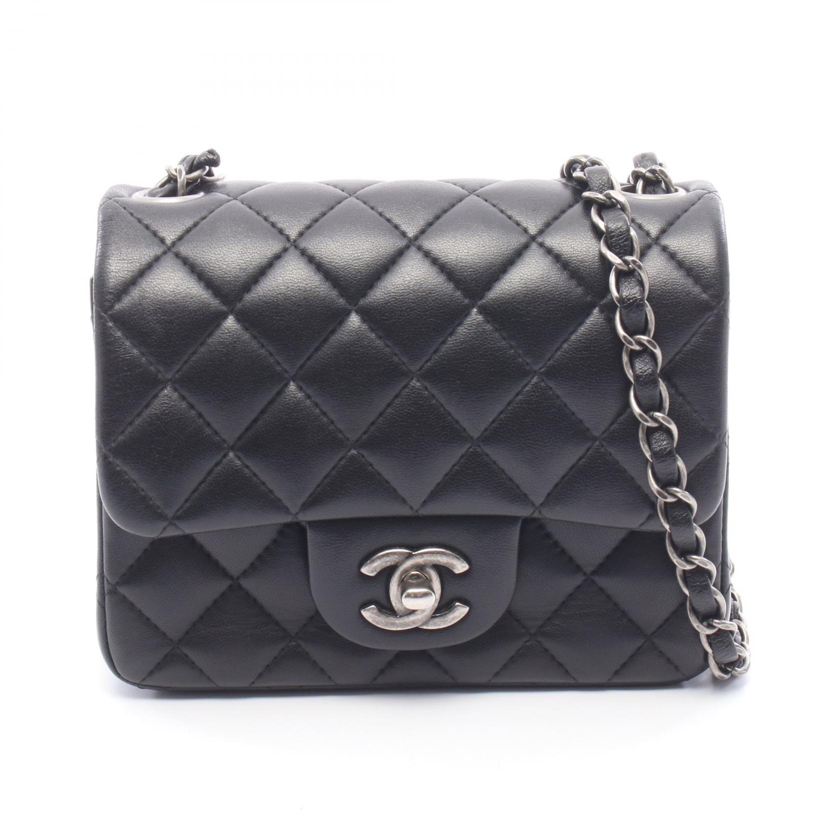 シャネル CHANEL ミニマトラッセ ショルダーバッグ バッグ ラムスキン(羊革) レディース ブラック系 【中古】