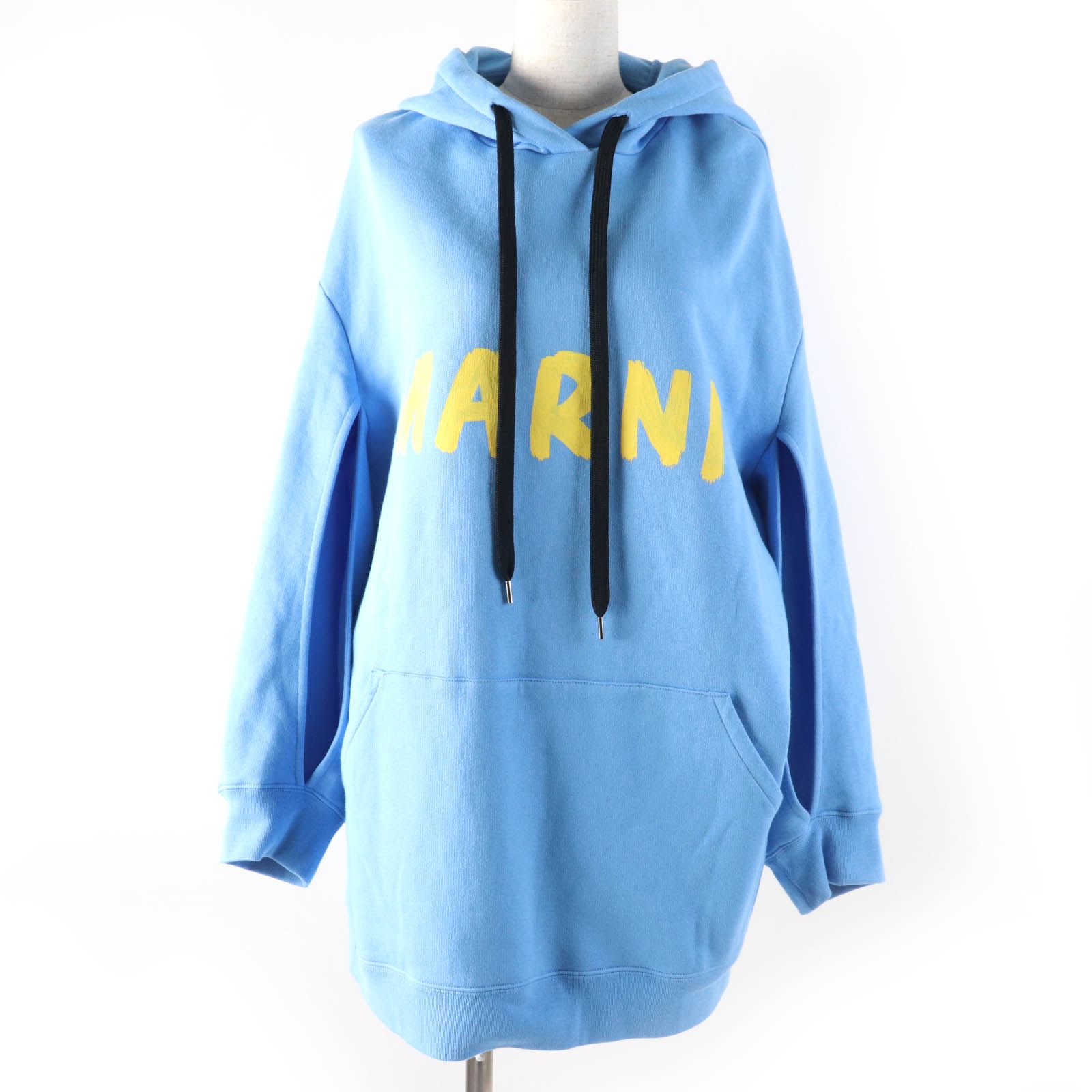 極美品 マルニ パーカー ブルー レディース 36 ELJE0157P1