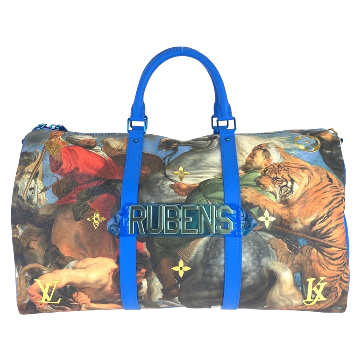 新品未使用 LOUIS VUITTON ルイヴィトン マスターズコレクション ジェフクーンズ ルーベンス キーポル バンドリエール50 男女兼用 マルチカラー PVC ボストンバッグ ショルダーバッグ 2way 504505 【中古】