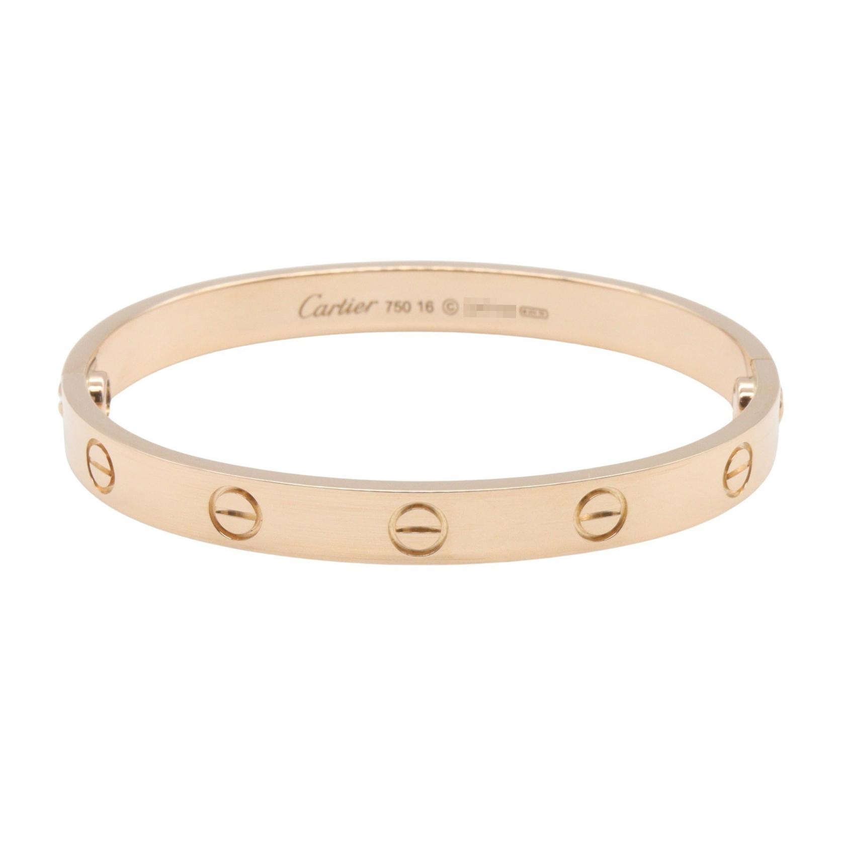 カルティエ CARTIER ラブブレス ブレスレット アクセサリー K18PG(ピンクゴールド) レディース ゴールド系 B6035616 【中古】