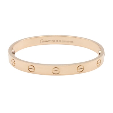 カルティエ CARTIER ラブブレス ブレスレット アクセサリー K18PG(ピンクゴールド) レディース ゴールド系 B6035616 【中古】