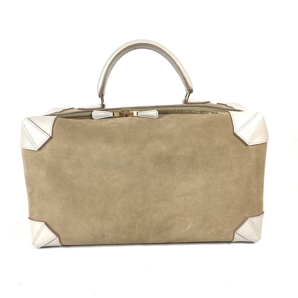 エルメス HERMES マキシボックス 36 ハンドバッグ カバン トラベルバッグ 旅行バッグ BOX ボストンバッグ シェーブル R□刻 グリスカイユ ベージュ