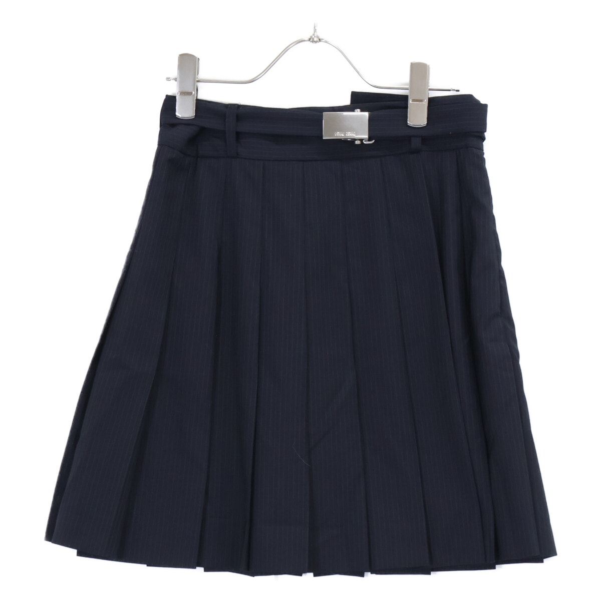 ミュウミュウ 【美品/国内正規】MG1682 ピンストライプ ベルト付 プリーツ 38