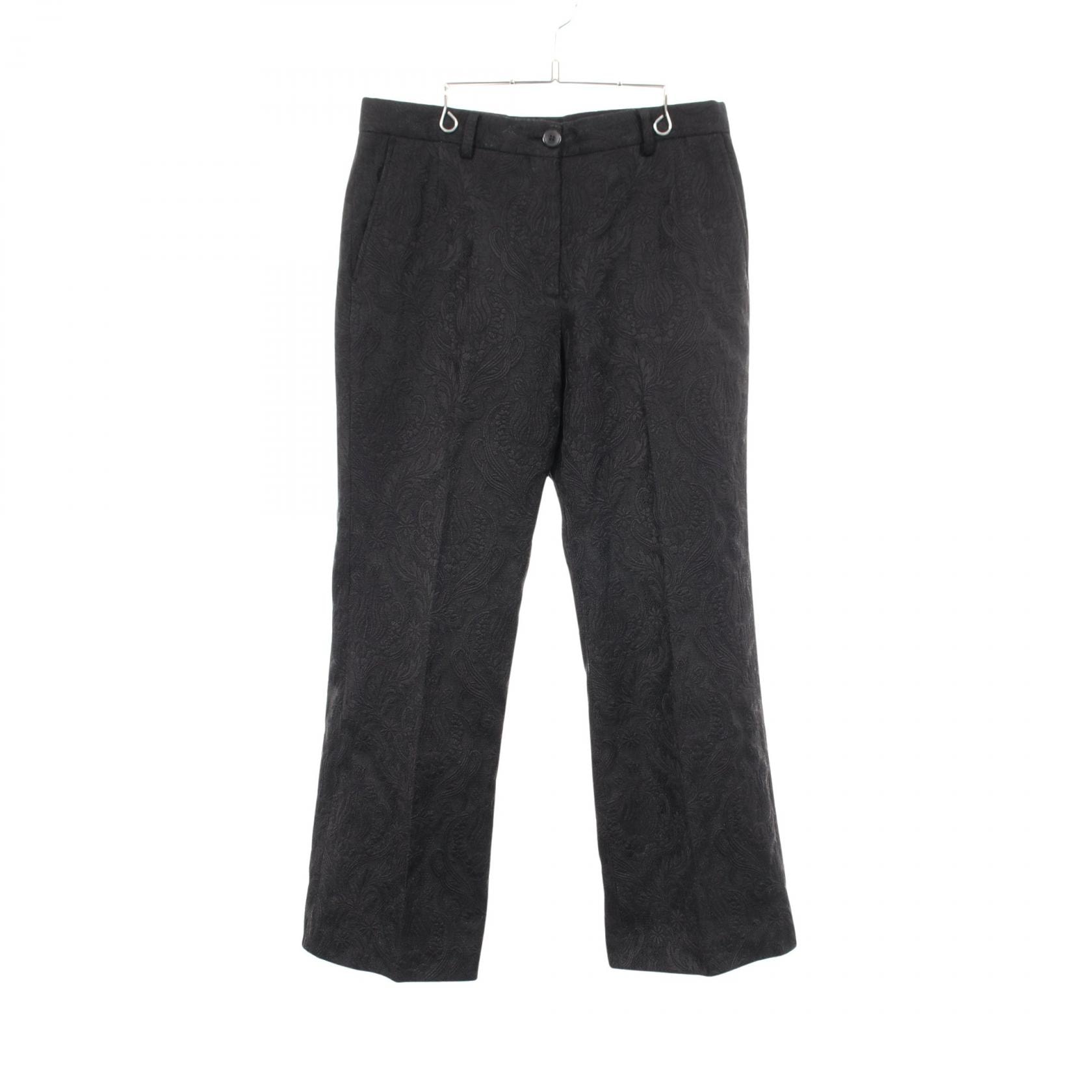 ドリスヴァンノッテン DRIES VAN NOTEN 花柄 パンツ 衣料品 ボトムス ウール ポリエステル メンズ ブラック系 【中古】