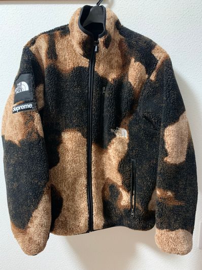 Supreme x The North Face Bleached Denim Print Fleece Jacket "Black"