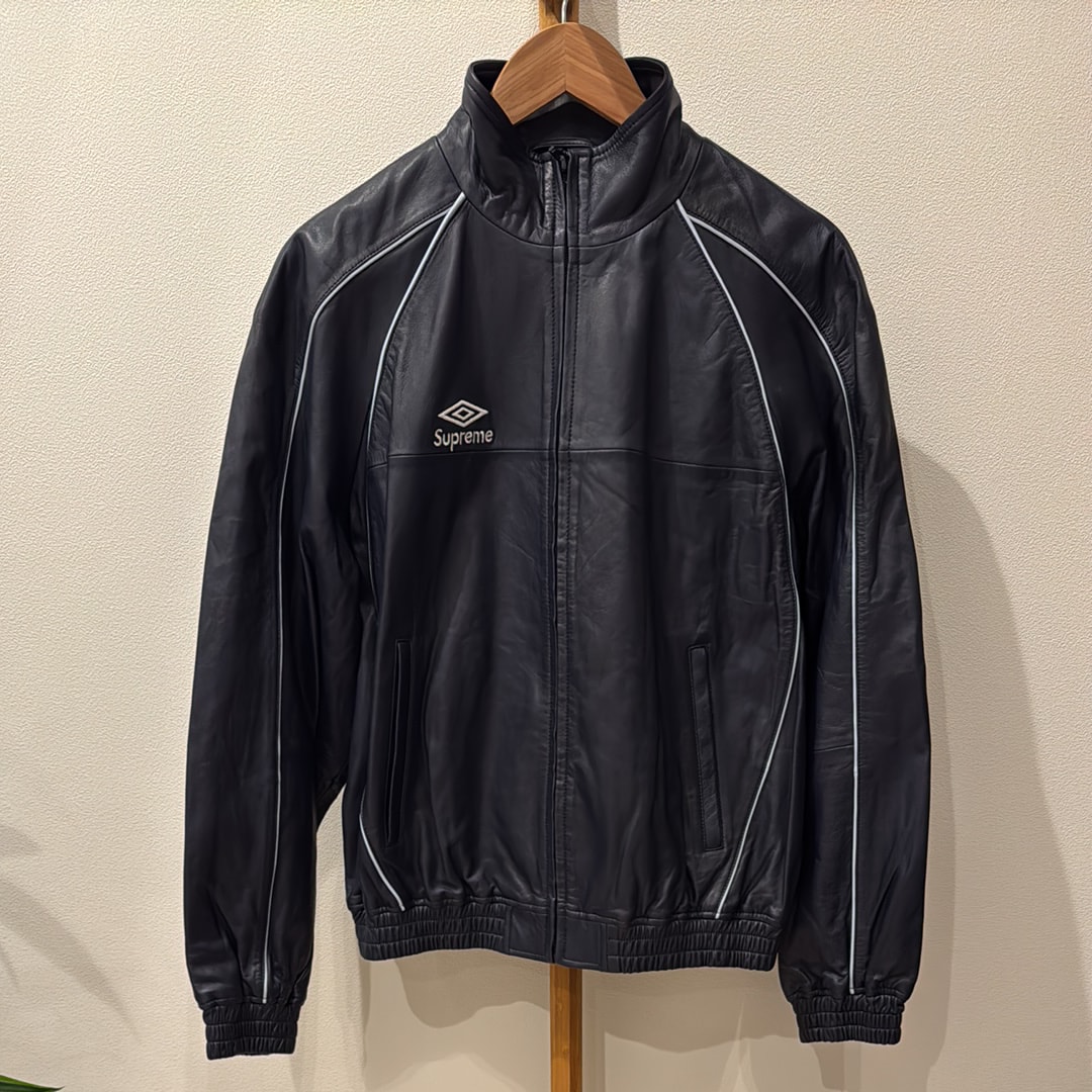 Supreme x Umbro Leather Track Jacket "Navy"
