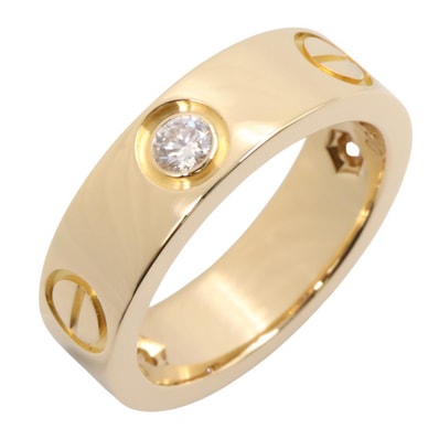 カルティエ CARTIER ラブリング 3PD リング・指輪 ジュエリー K18(イエローゴールド) ダイヤモンド レディース ゴールド系 / クリア系 B4032448 【中古】