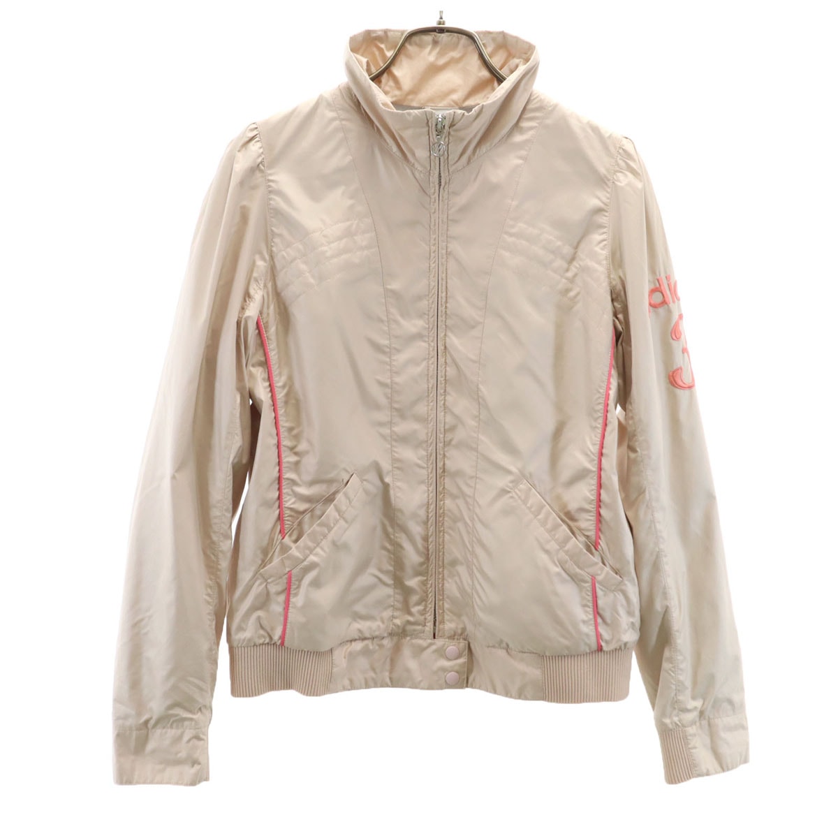 adidas アディダス ウインドブレーカー M ベージュ ジャケット 裏トリコット