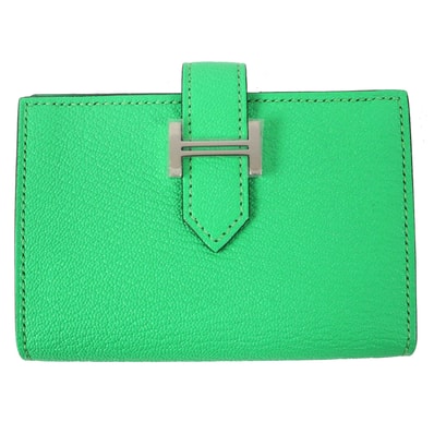 未使用品 エルメス
名刺入れ ベアンミニ グリーン レディース
