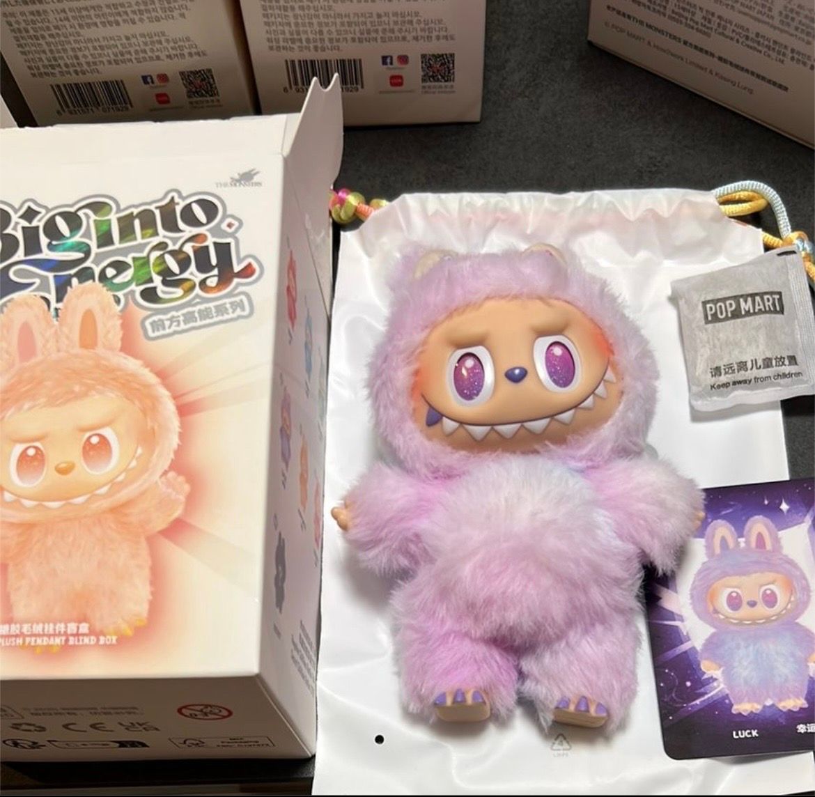 POP MART THE MONSTERS (LABUBU) Big into Energy Series Plush Pendant LUCK
