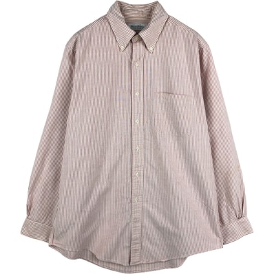 古着 ブルックスブラザーズ Brooks Brothers ORIGINAL POLO SHIRT 長袖 ボタンダウンストライプシャツ USA製 メンズL相当/eaa677050