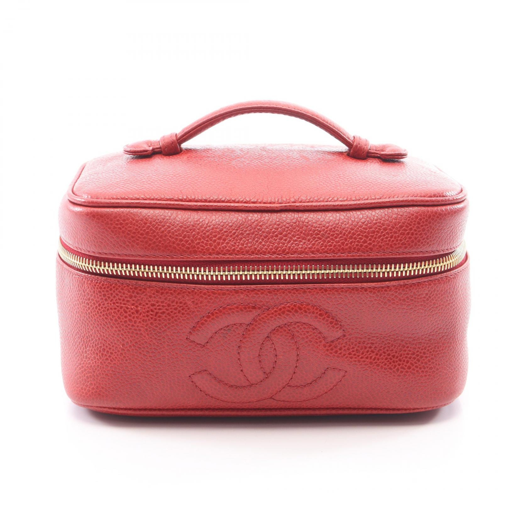 シャネル CHANEL ココマーク ハンドバッグ バッグ キャビアスキン(グレインドカーフ) レディース レッド系 A01997 【中古】