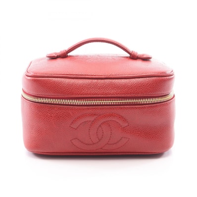 シャネル CHANEL ココマーク ハンドバッグ バッグ キャビアスキン(グレインドカーフ) レディース レッド系 A01997 【中古】