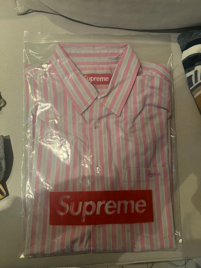 Supreme Loose Fit Multi Stripe S/S Shirt "Pink"