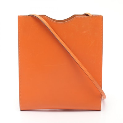 エルメス HERMES オニメトゥ ショルダーバッグ バッグ レザー カーフ(牛革) ヴォータデラクト ヴォータデラクト オレンジ □F刻印(2002年製造) レディース オレンジ系 【中古】