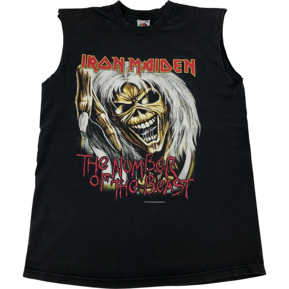 古着 フルーツオブザルーム FRUIT OF THE LOOM IRON MAIDEN アイアンメイデン カットオフ バンドTシャツ バンT メンズS相当/eaa529331