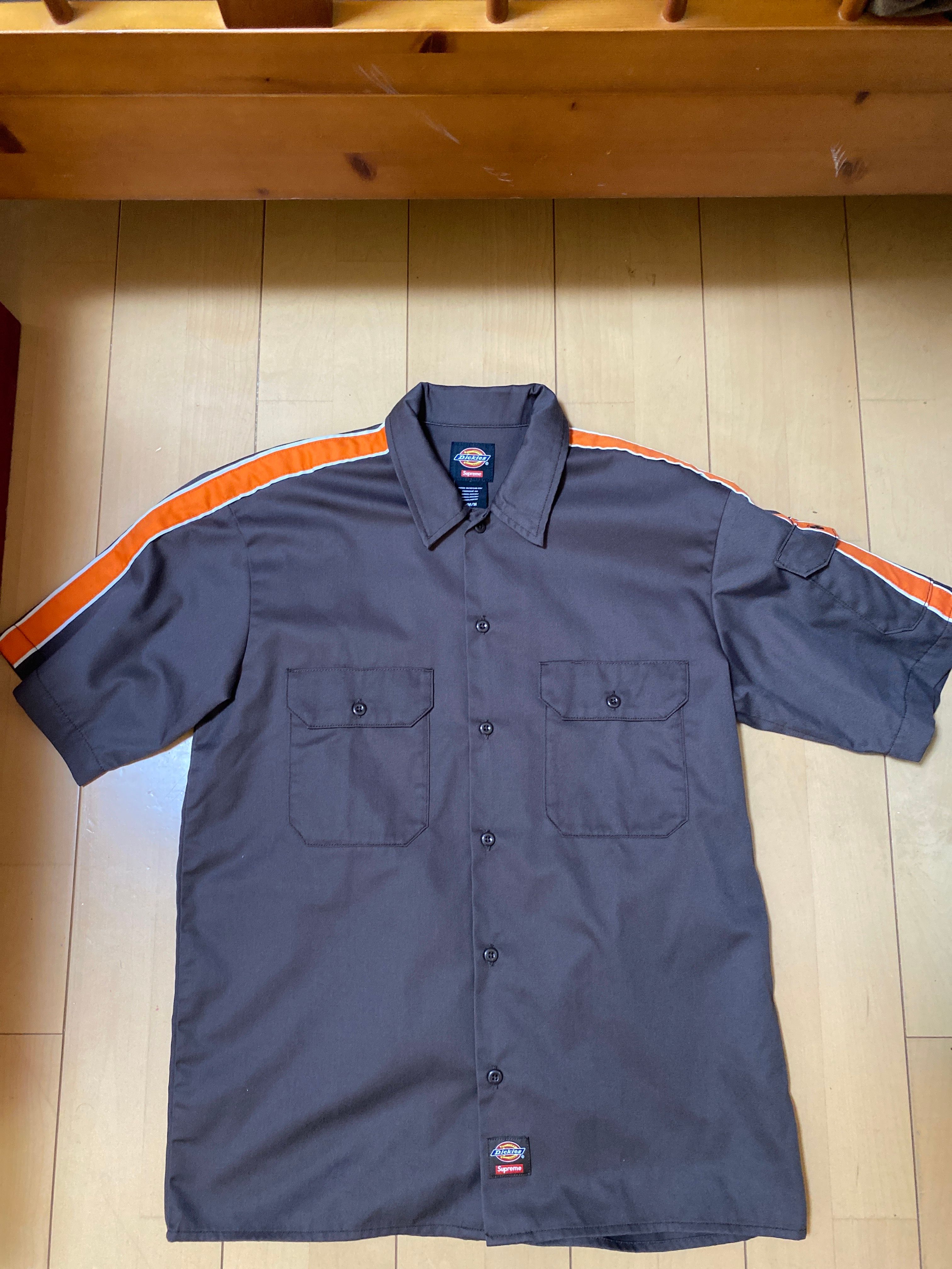 Supreme x Dickies Stripe S/S Work Shirt "Brown"