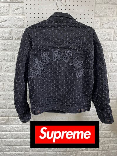 Supreme Hole Punch Denim Trucker Jacket "Black"