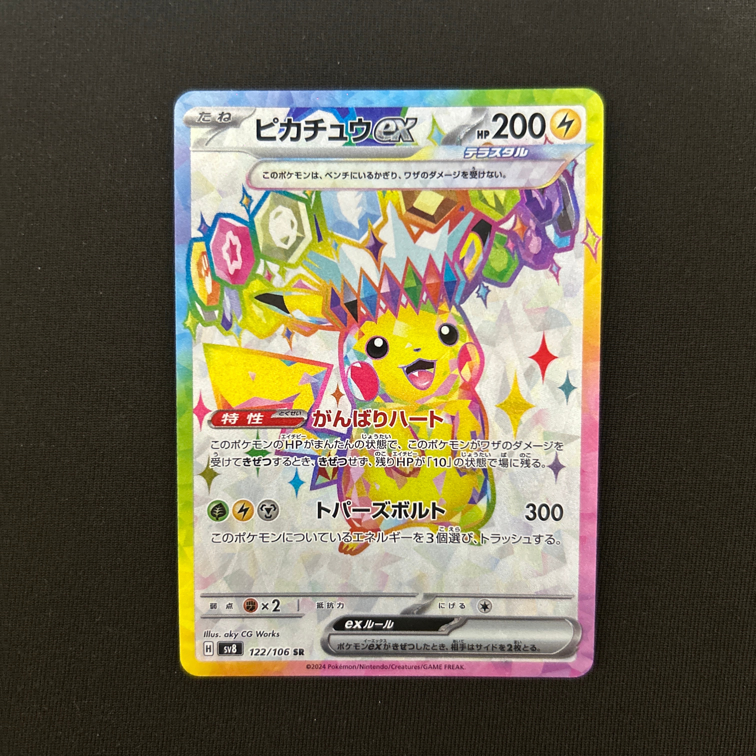 ピカチュウex SR [SV8 122/106](拡張パック「超電ブレイカー」)の新品