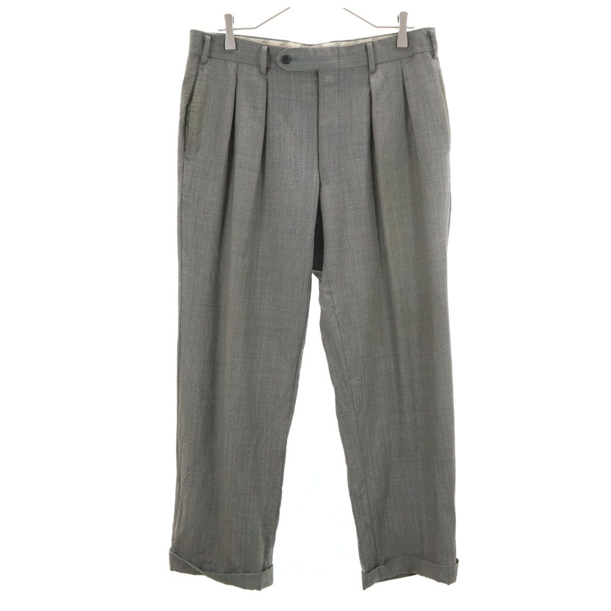 BURBERRY バーバリー 日本製 ウールブレンド スラックスパンツ 88 グレー 三陽商会