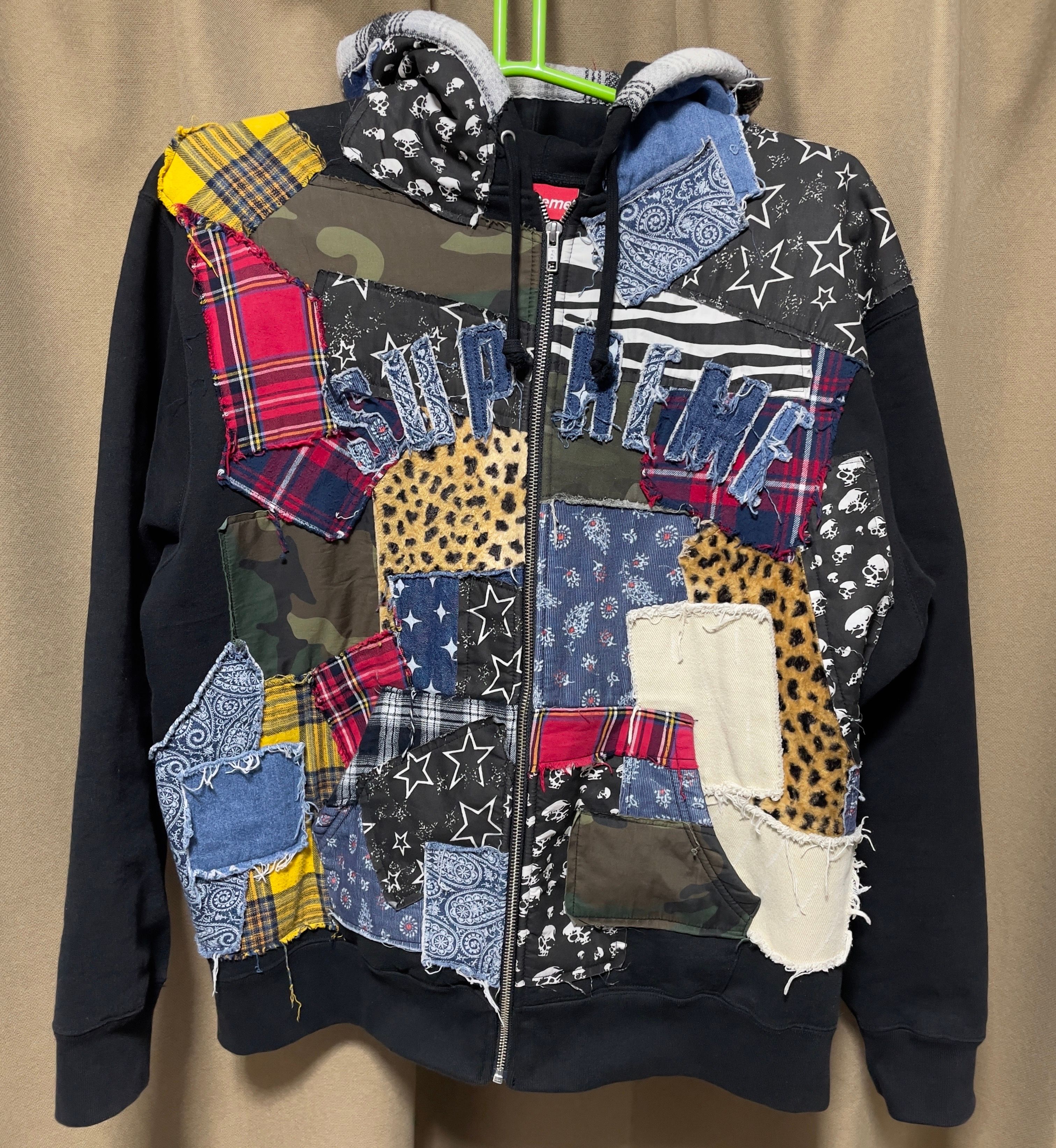 Supreme Patchwork Zip Up Hooded Sweatshirt "Multi"