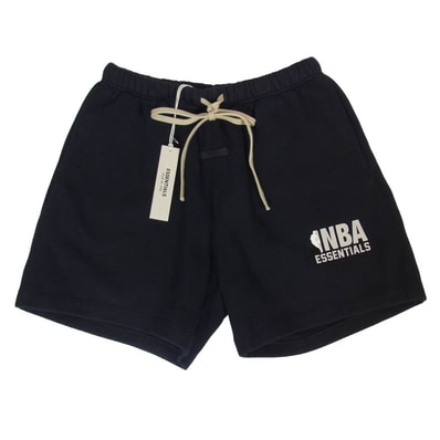 FEAR OF GOD フィアオブゴッド ESSENTIALS エッセンシャルズ NBA Sweatshorts スウェット ショーツ ブラック系 S【中古】