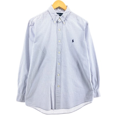 古着 ラルフローレン Ralph Lauren CUSTOM FIT 長袖 ボタンダウンチェックシャツ メンズL相当/eaa546843