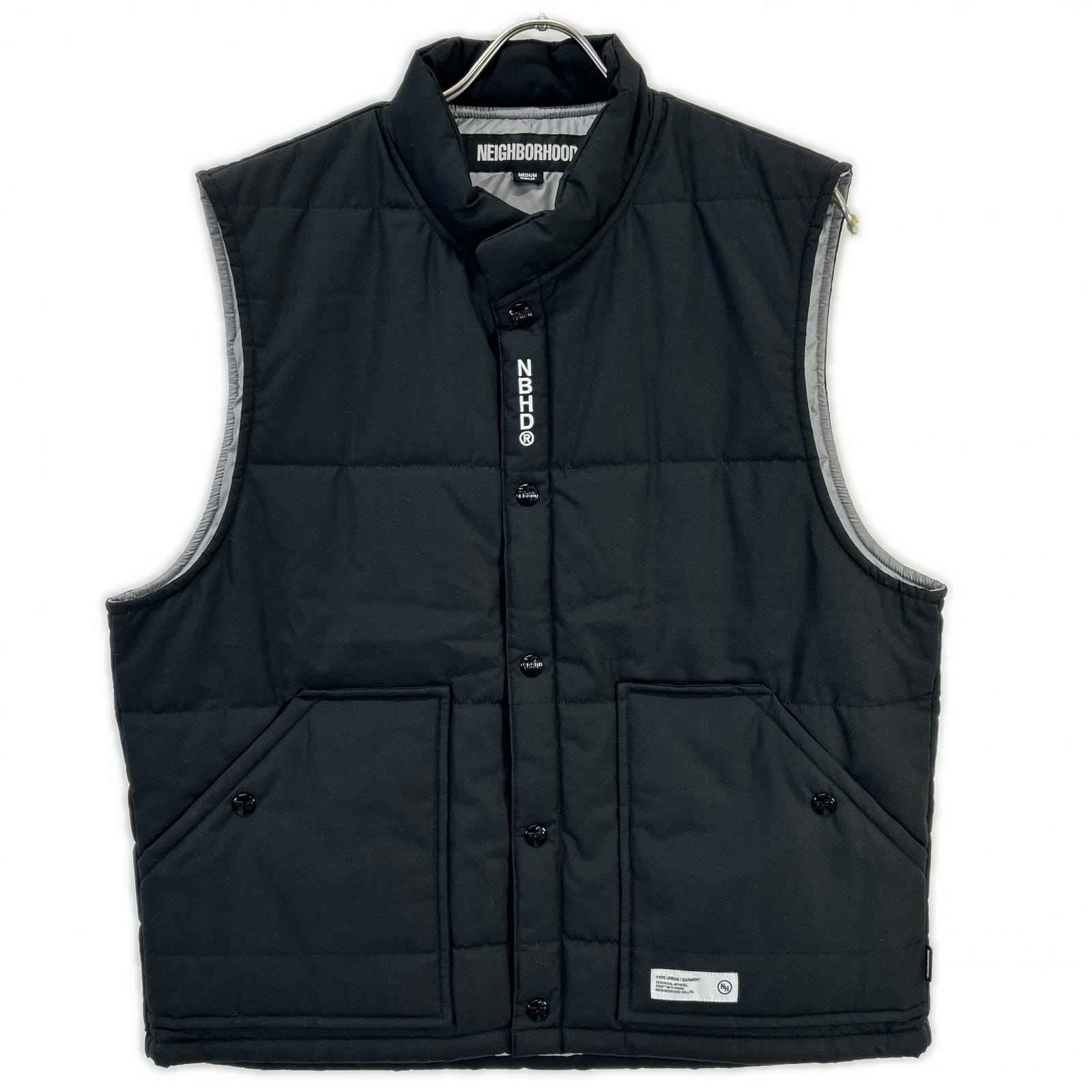 ネイバーフッド 242TSNH-JKM10 24AW ブラック PADDED TRACKER VEST パテッド M
